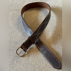 Brighton studded leather belt western style